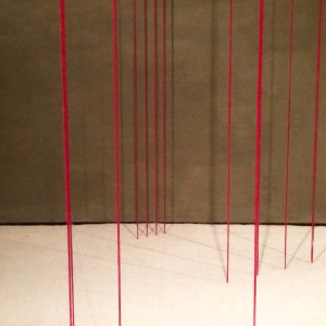 Fred Sandback, Untitled (Sculptural Study, Sixteen-part Vertical Construction).