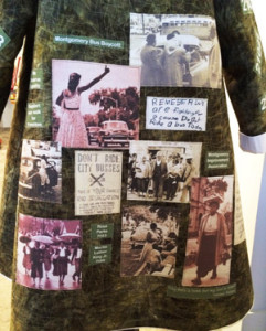 Patricia Montgomery, story quilt for Jo Ann Gibson Robinson concerning the Montgomery bus boycott that lasted for more than a year.